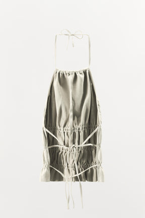 Neckholder-Top aus 100 % Leder