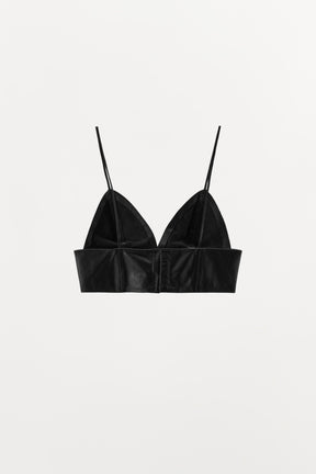 100% LEDER DREIECKIGES TOP