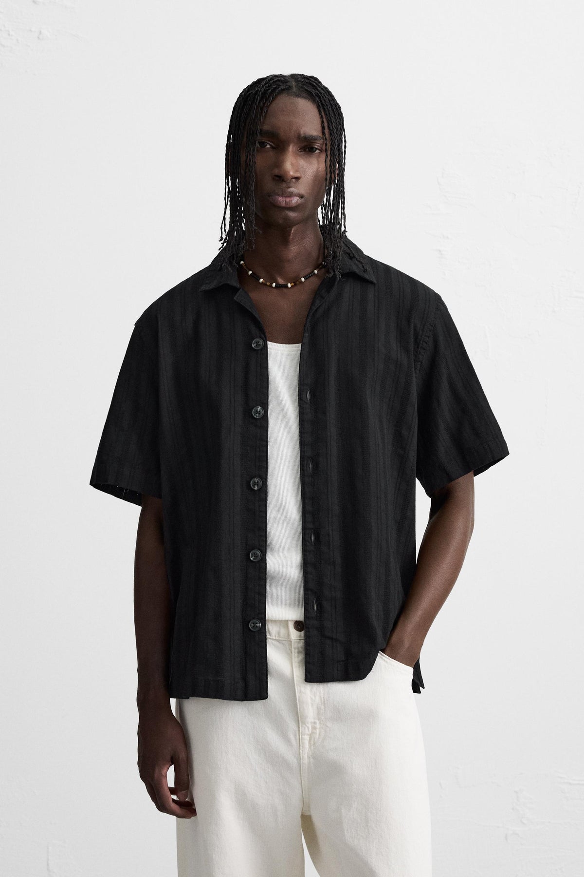 STRIPED JACQUARD SHIRT - Image 2