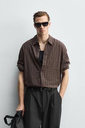 TEXTURED CHECK SHIRT - Image 2