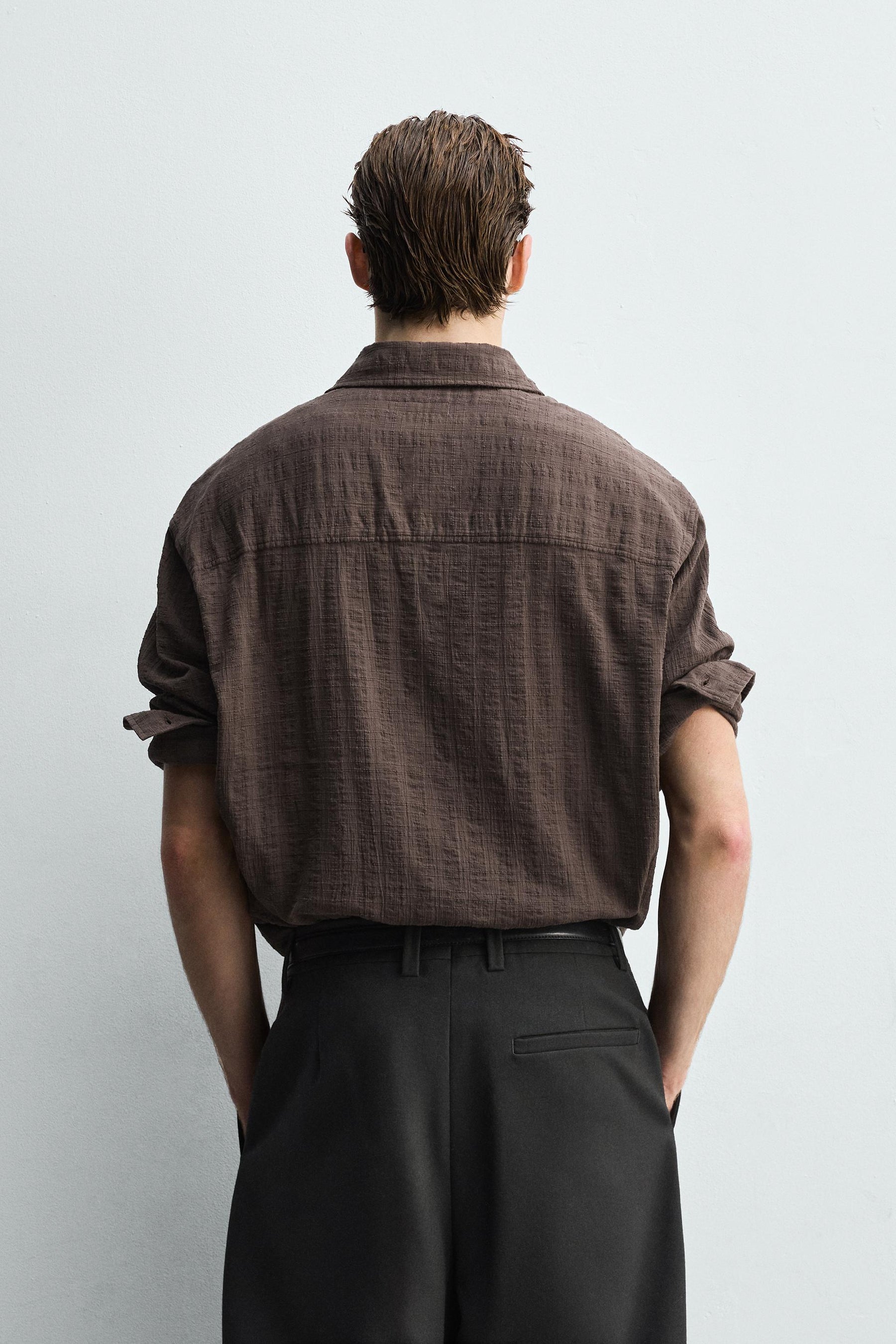 TEXTURED CHECK SHIRT - Image 3