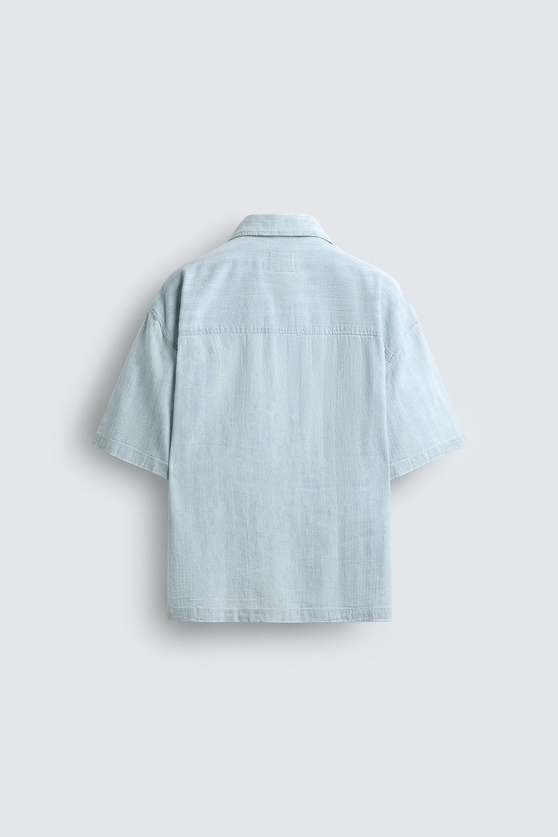 STRIPED JACQUARD WASHED SHIRT - Image 7