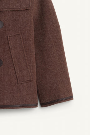 Wool Contrast Coat - Image 10