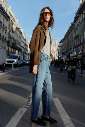 High-Rise Straight Jeans