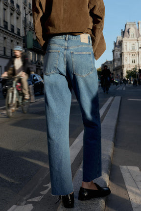 High-Rise Straight Jeans