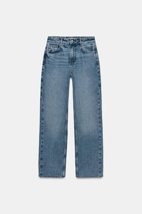 High-Rise Straight Jeans