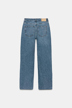 High-Rise Straight Jeans