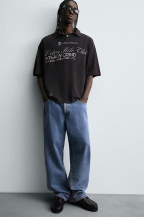 Gewaschenes Grafik-Polo