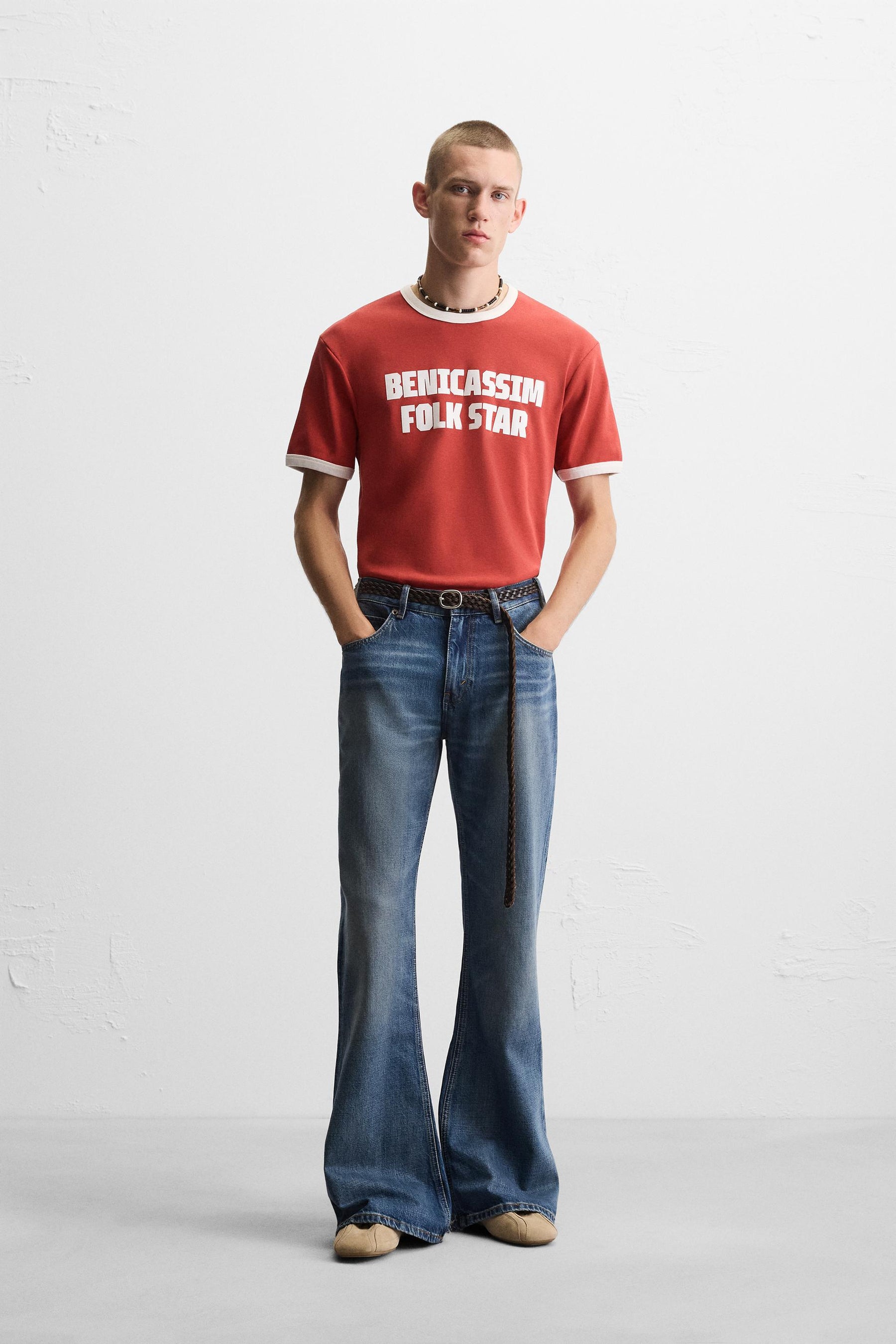 GUITARRICADELAFUENTE RIBBED SLOGAN T-SHIRT - Image 1
