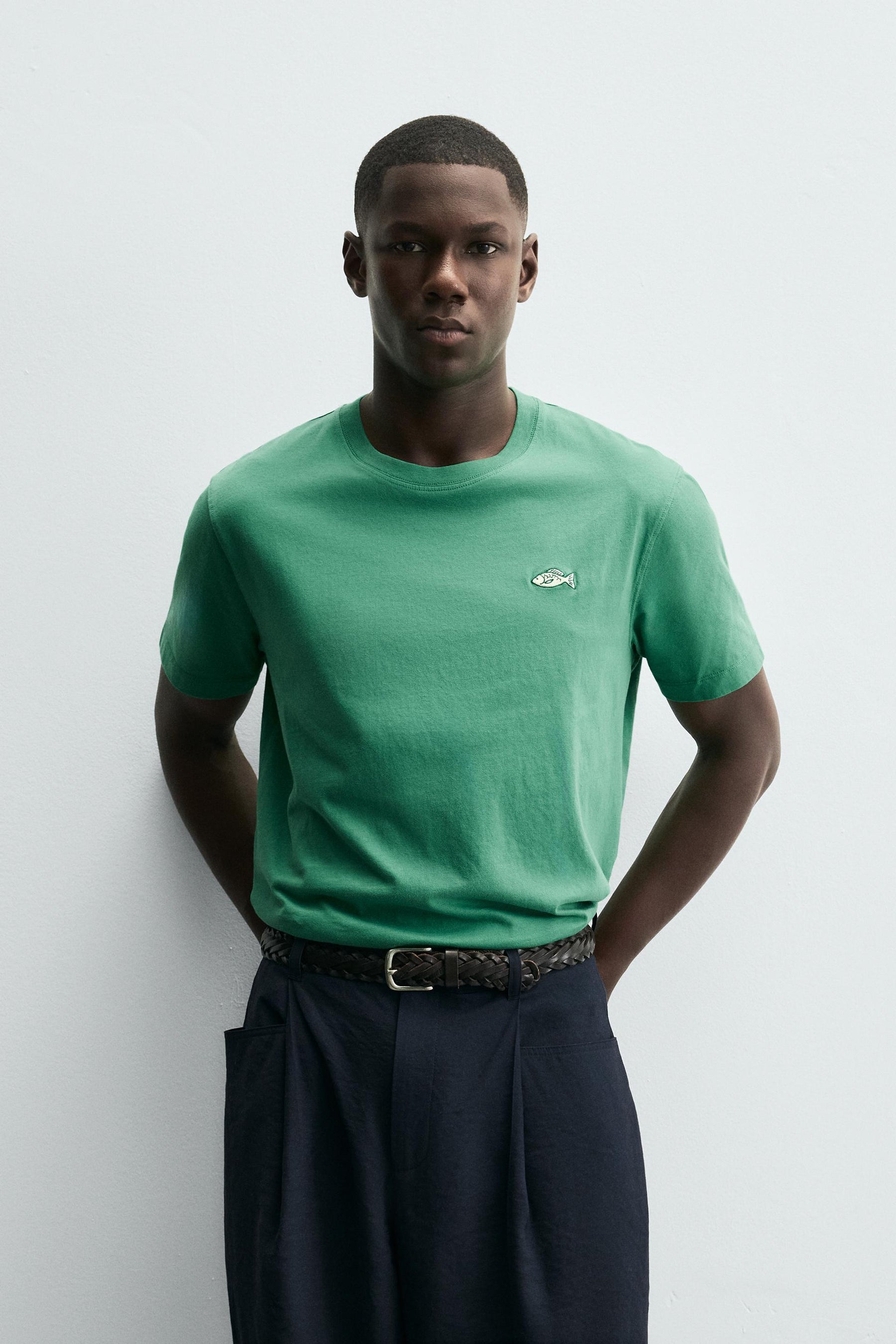 EMBROIDERED FISH T-SHIRT - Image 2