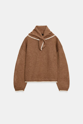 Strickpullover mit Spitze