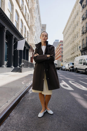 RUBBERISED HOODED RAINCOAT - Image 1