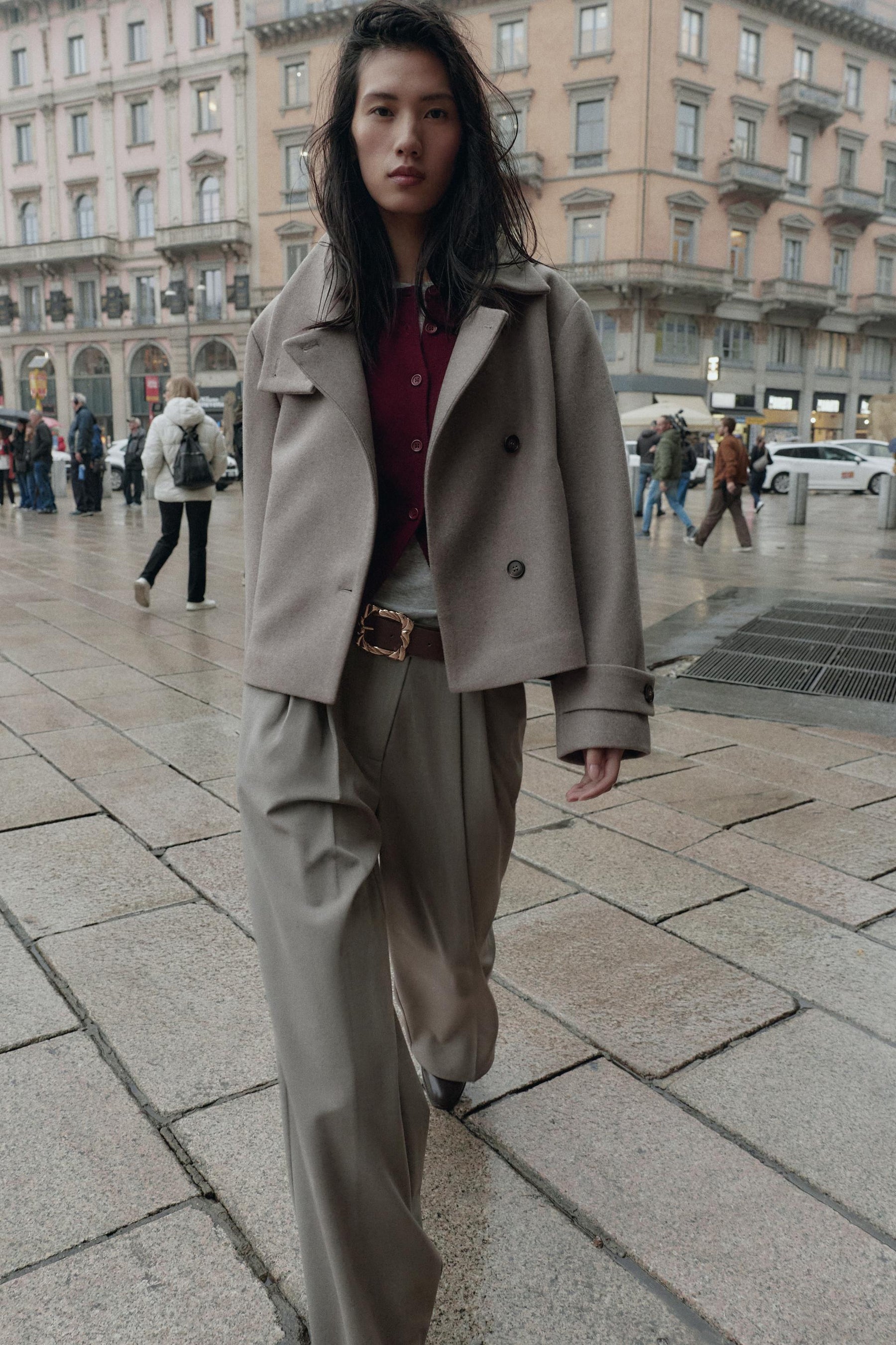 Jacke mit hohem Kragen