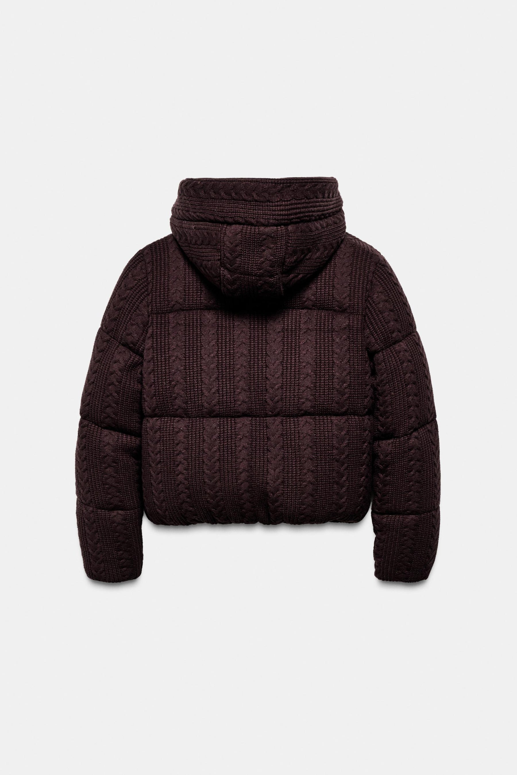 CABLE KNIT HOODED ANORAK - Image 8