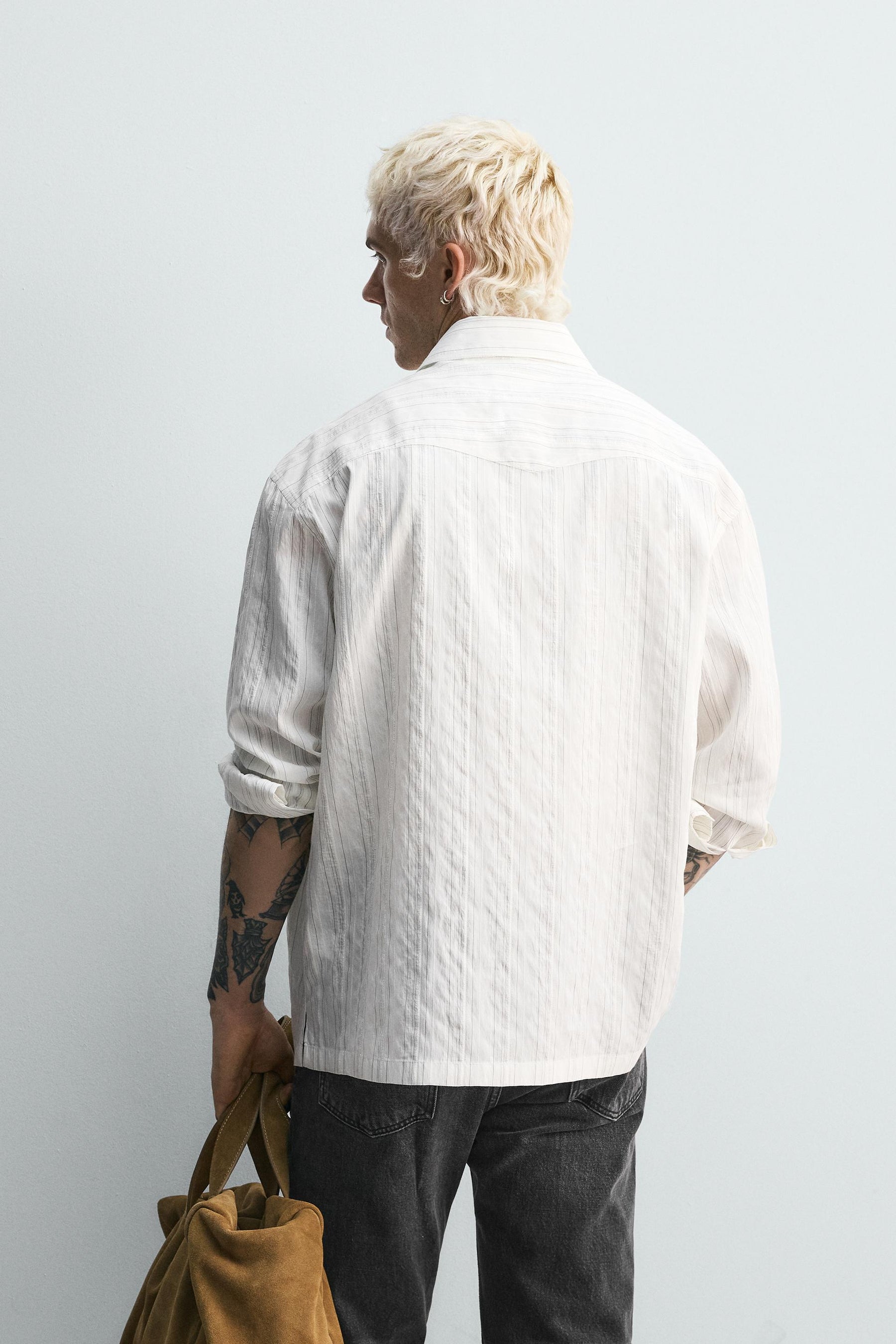 STRIPED FLOWING SHIRT - Image 3