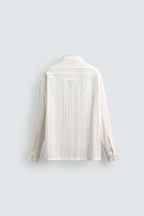 STRIPED FLOWING SHIRT - Image 9