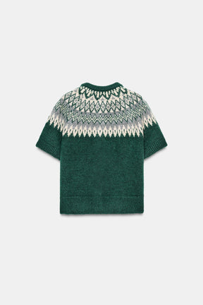 Strickcardigan mit kurzen Ärmeln