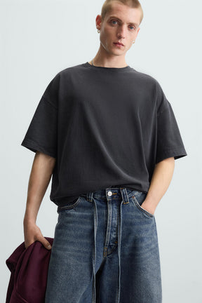 LIGHT WEIGHT WASHED BOXY FIT T-SHIRT - Image 4