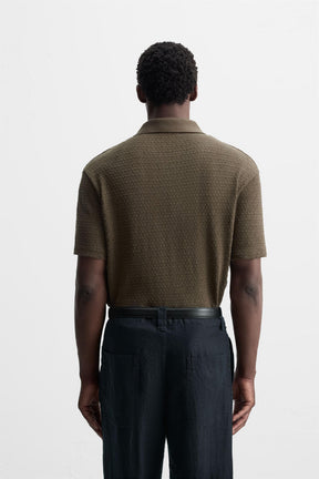 Geometrisches Jacquard-Polo