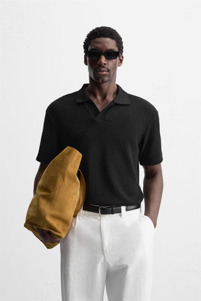 GEOMETRIC JACQUARD POLO SHIRT - Image 2