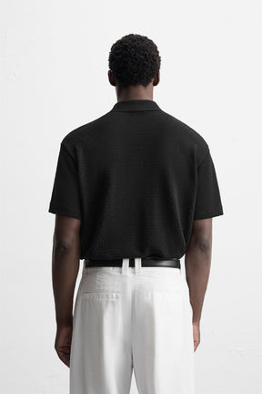 GEOMETRIC JACQUARD POLO SHIRT - Image 3