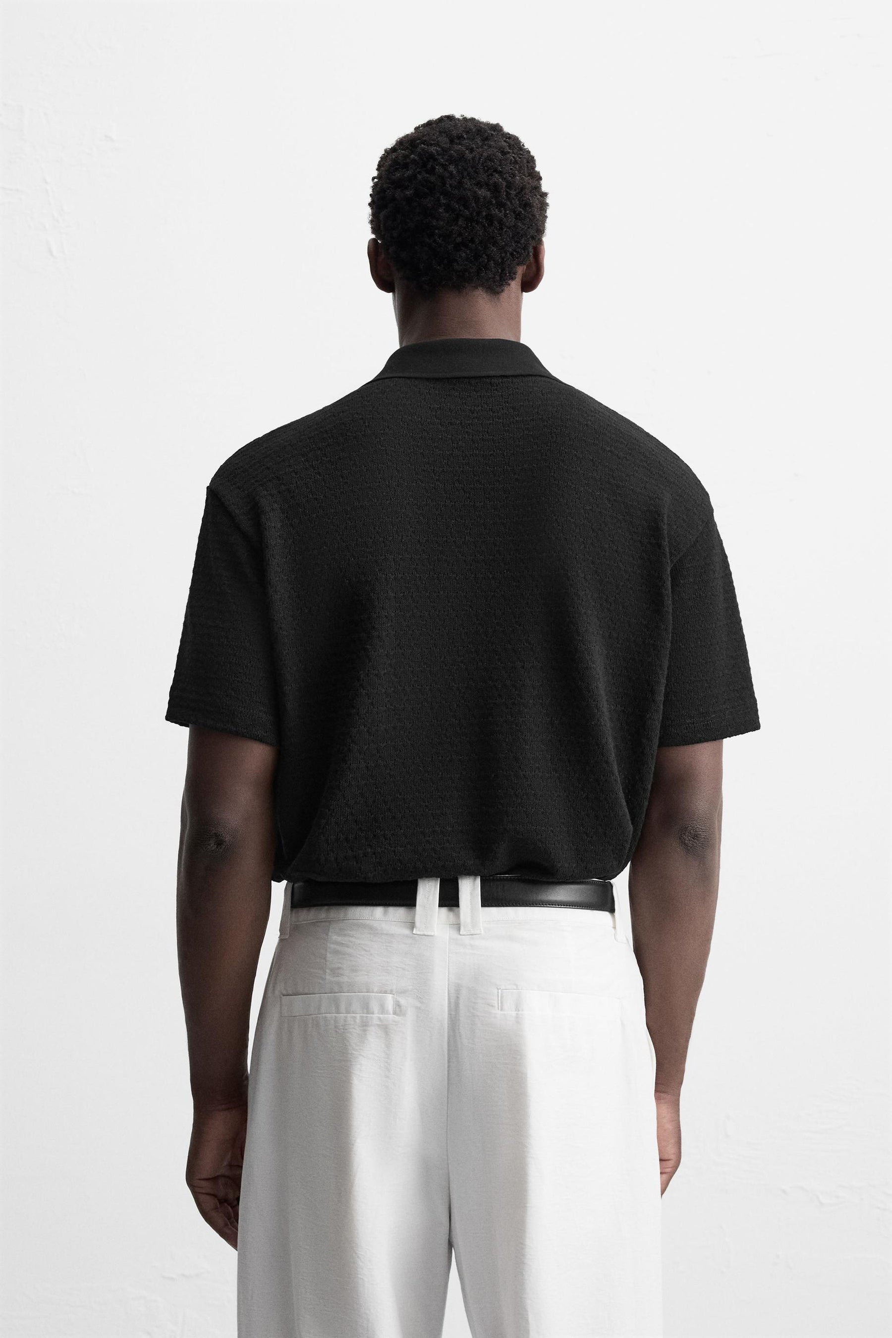 Geometrisches Jacquard-Polo