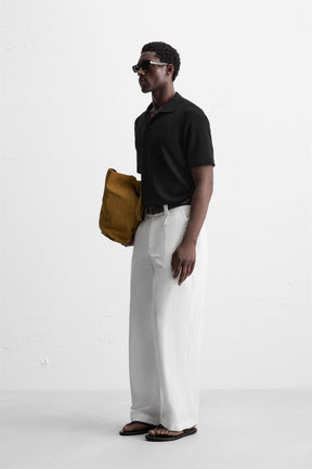 Geometrisches Jacquard-Polo