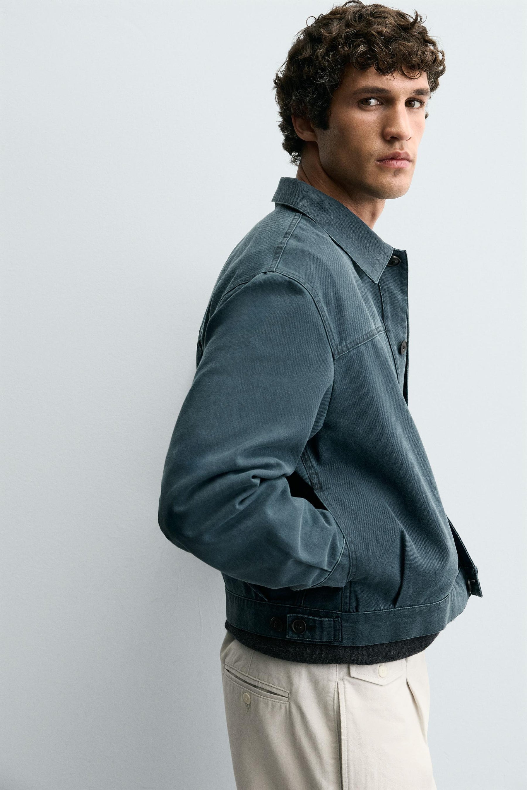 WASHED CROPPED FIT JACKET - Image 6