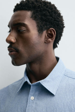 TEXTURED SHIRT WITH POCKET - Image 6