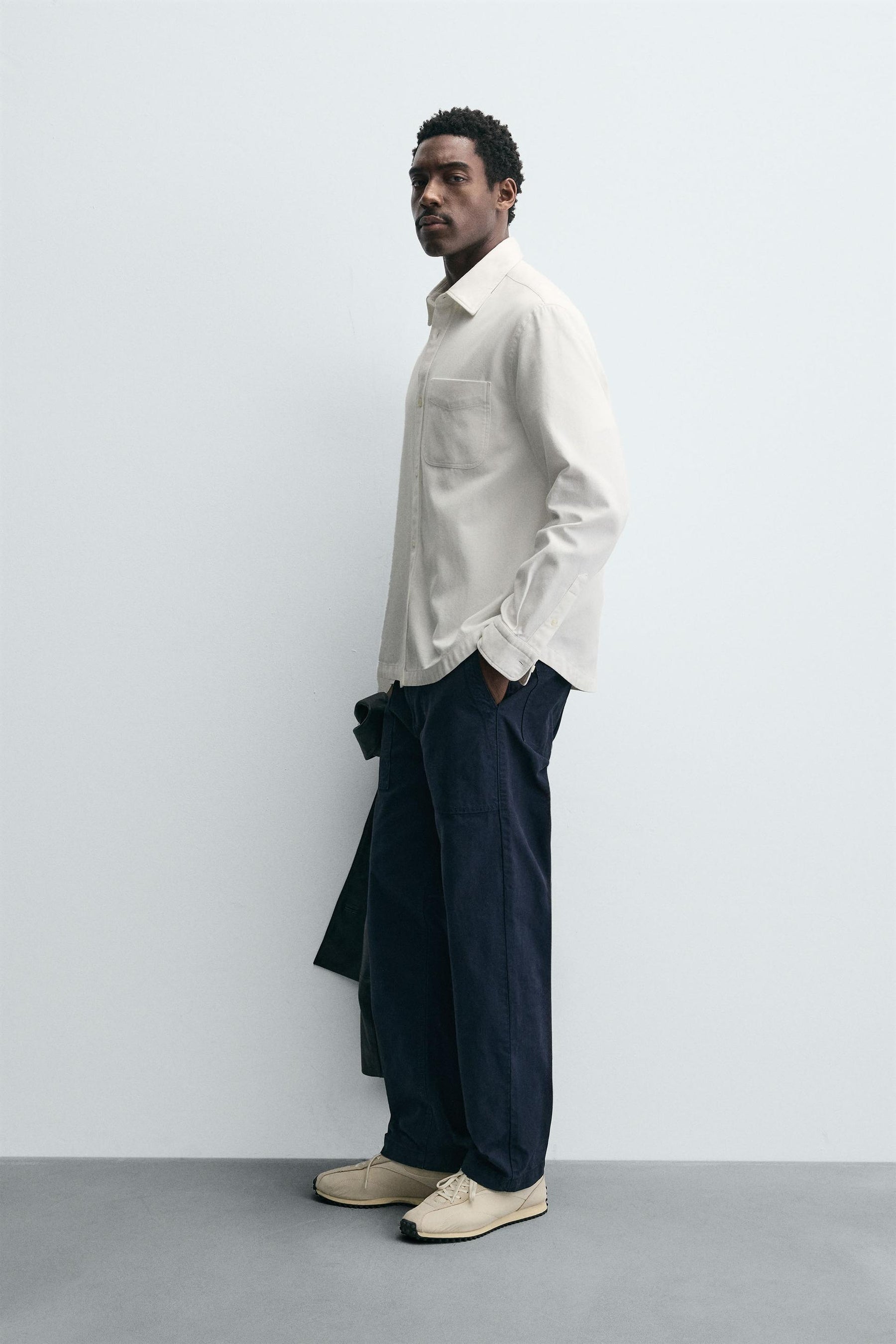 TEXTURED SHIRT WITH POCKET - Image 4