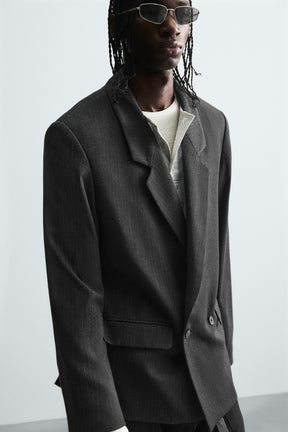 STRIPED DOUBLE-BREASTED BLAZER - Image 5