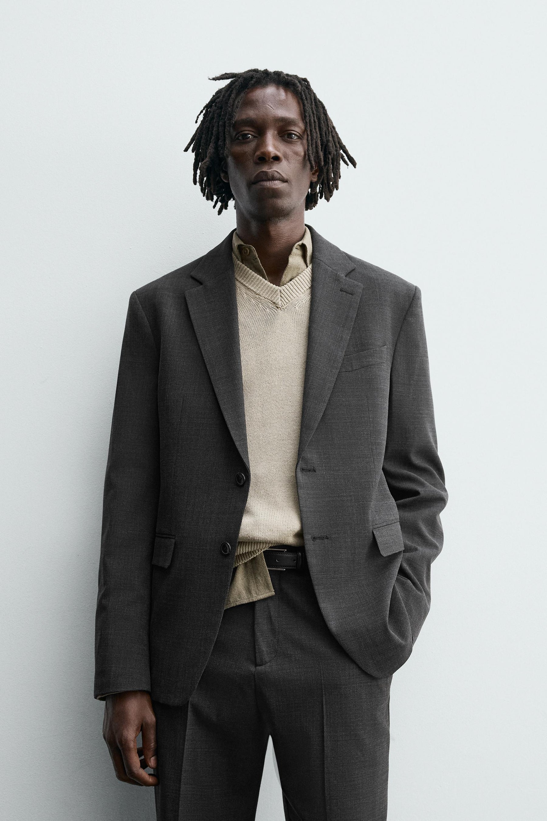 TEXTURED SUIT BLAZER - Image 2