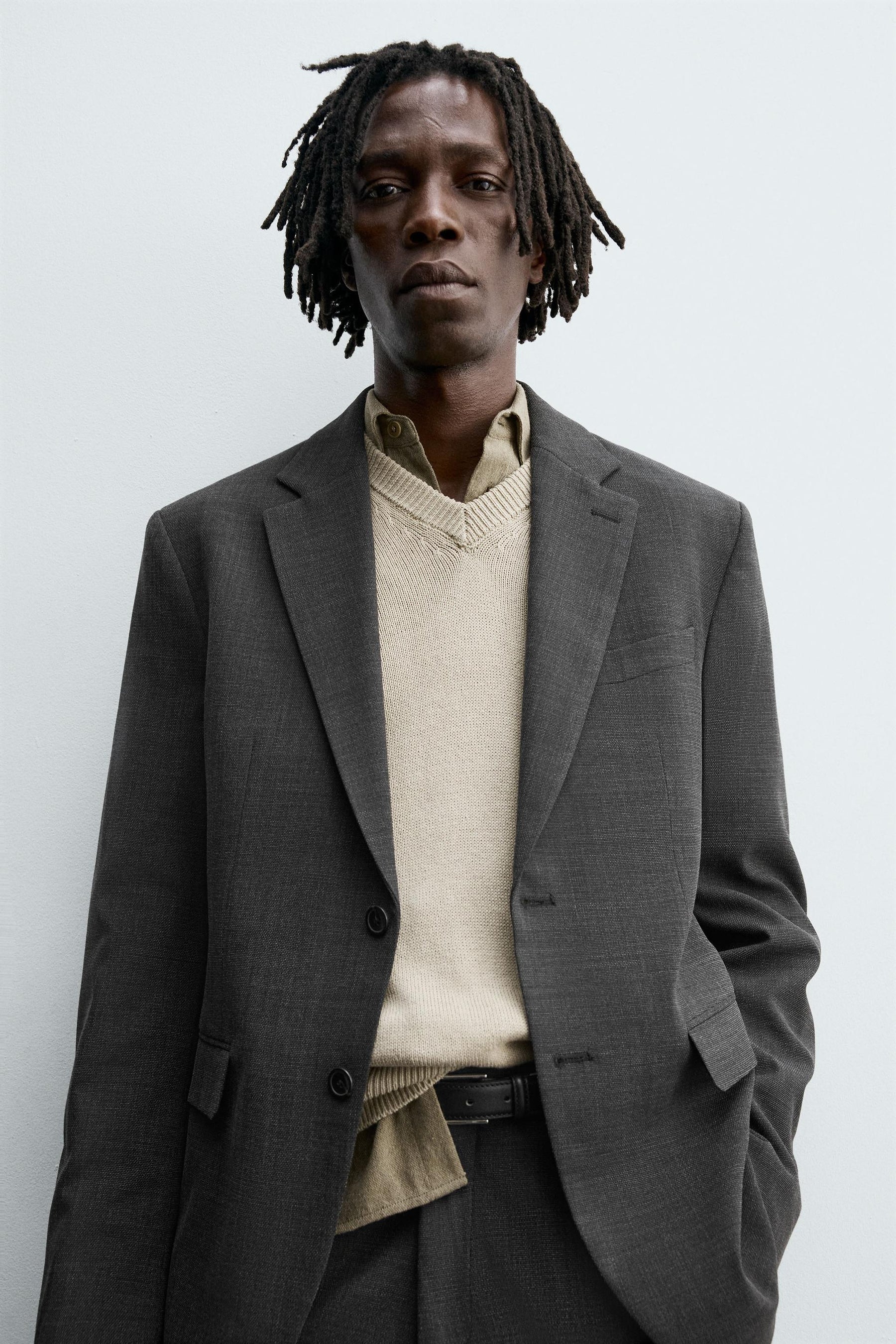 TEXTURED SUIT BLAZER - Image 5