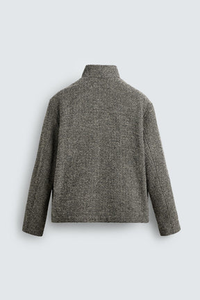 BOUCLÉ TEXTURE OVERSHIRT - Image 8