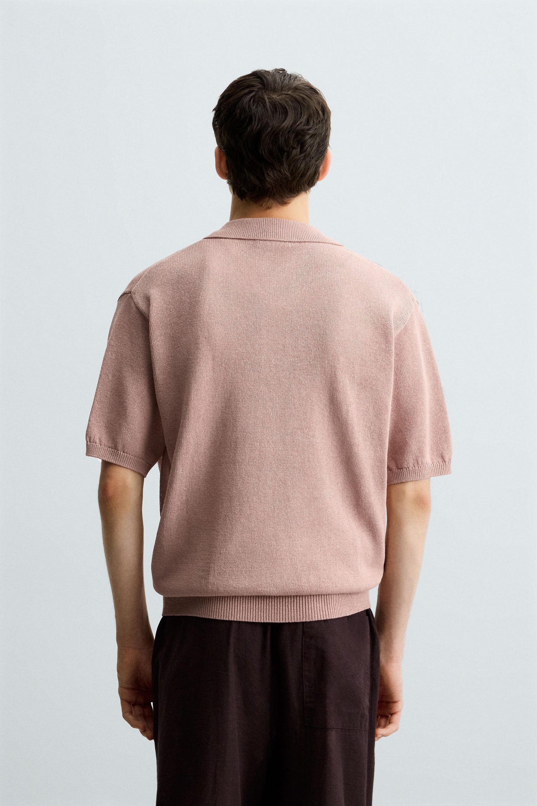TEXTURED KNIT POLO SHIRT - Image 3