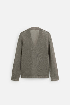 OPEN-KNIT TEXTURED CARDIGAN - Image 7