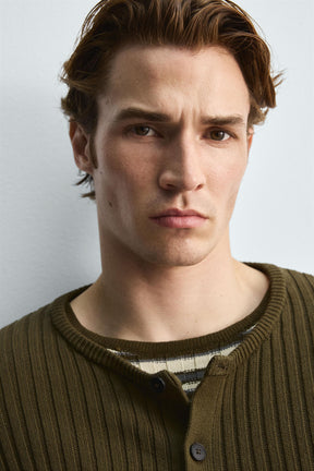 RIB KNIT CARDIGAN - Image 5