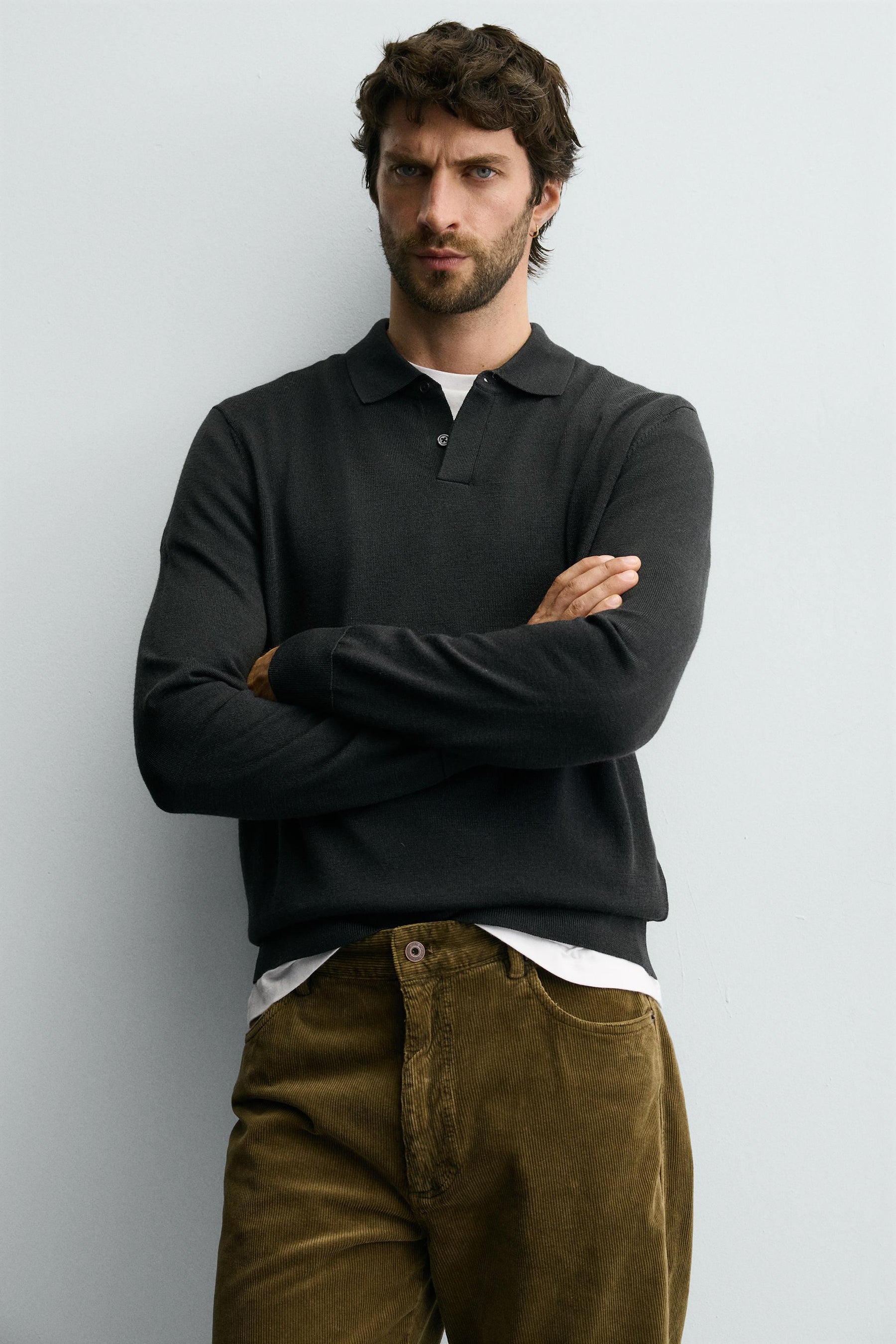 WOOL KNIT POLO SHIRT - Image 6