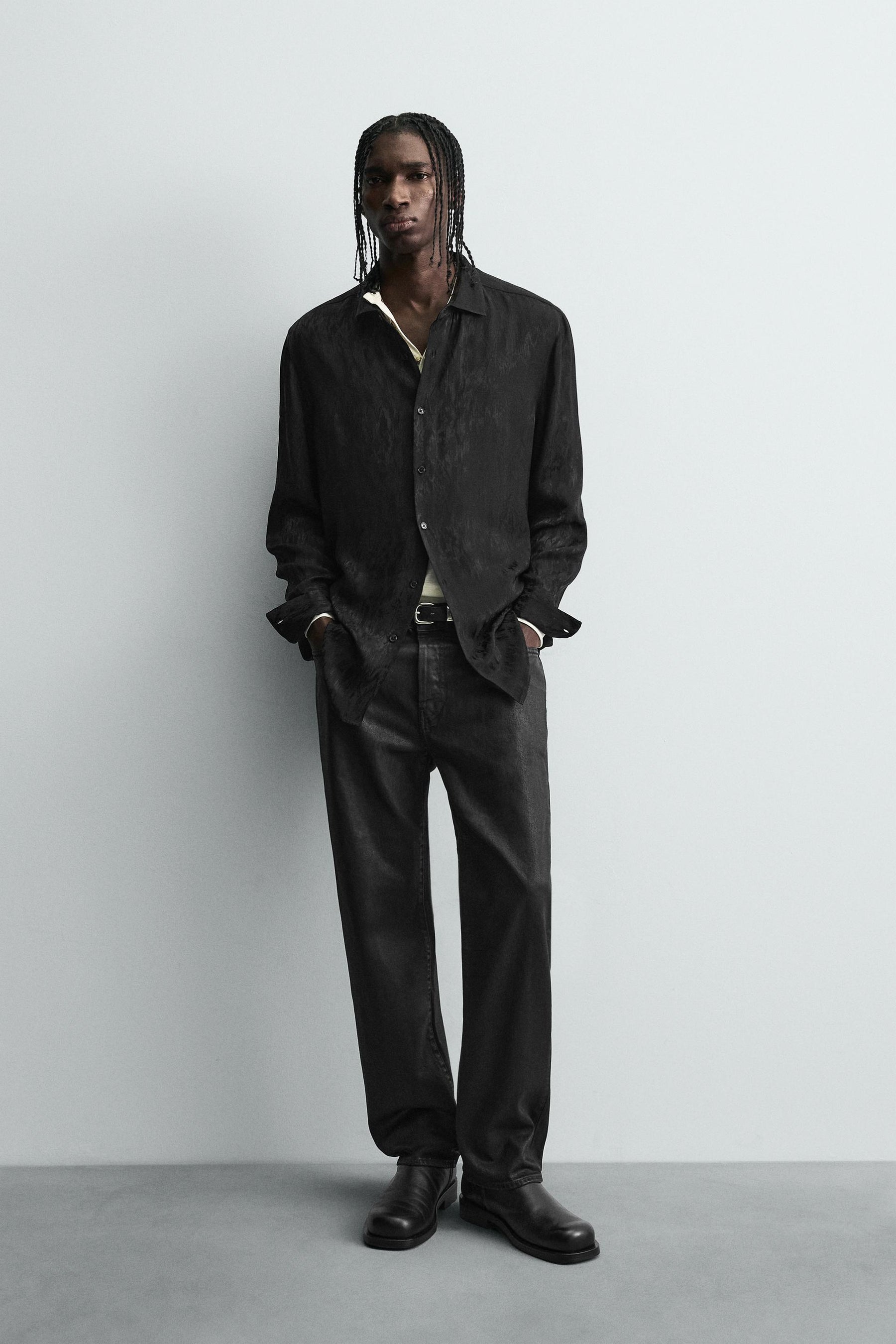 FLUID JACQUARD SHIRT - Image 1