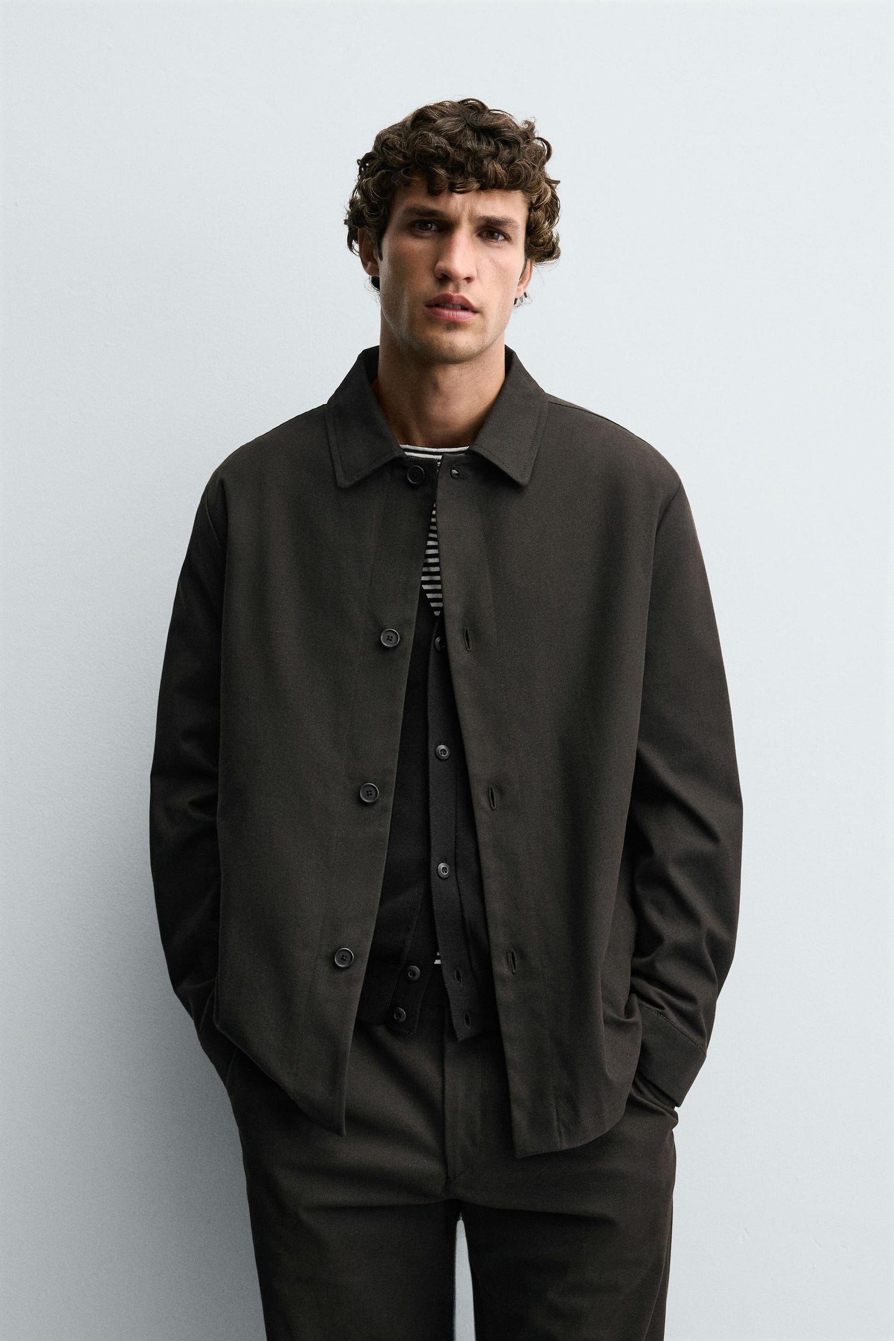 RELAXED FIT TWILL OVERSHIRT - Image 2