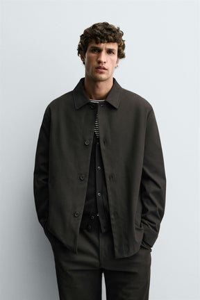 RELAXED FIT TWILL OVERSHIRT - Image 2