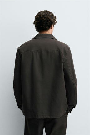 RELAXED FIT TWILL OVERSHIRT - Image 3