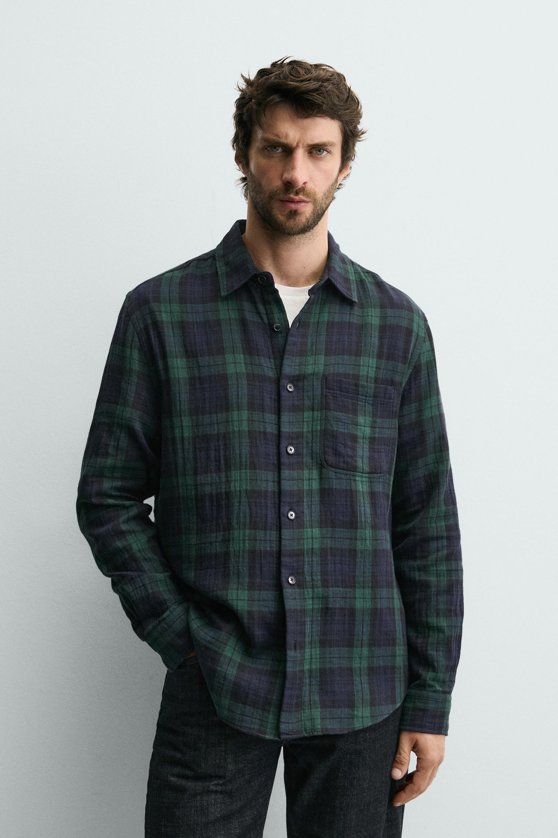 TEXTURED CHECK SHIRT - Image 2