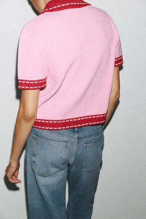 Strickjacke mit Ärmeln