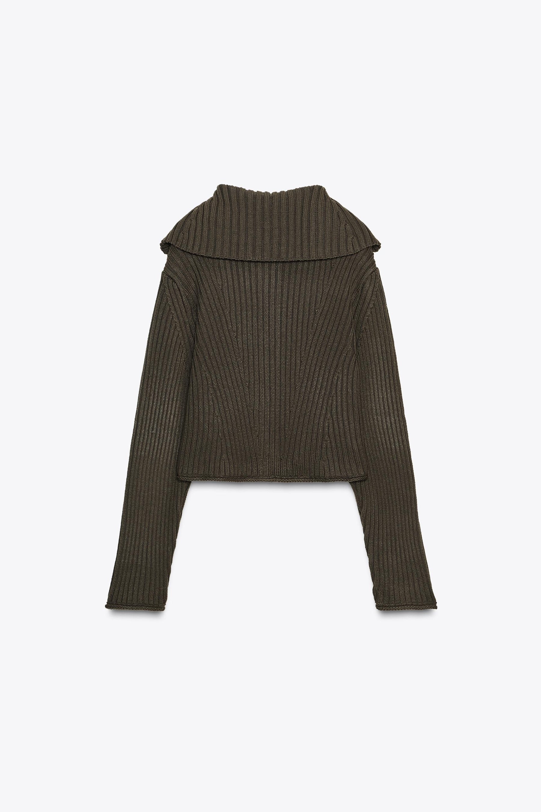 Rippstrick-Strickjacke