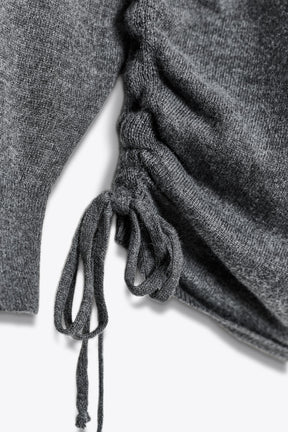 Strickpullover mit Kordelzügen