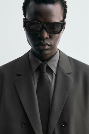 DOUBLE-BREASTED WOOL BLEND SUIT BLAZER - Image 6