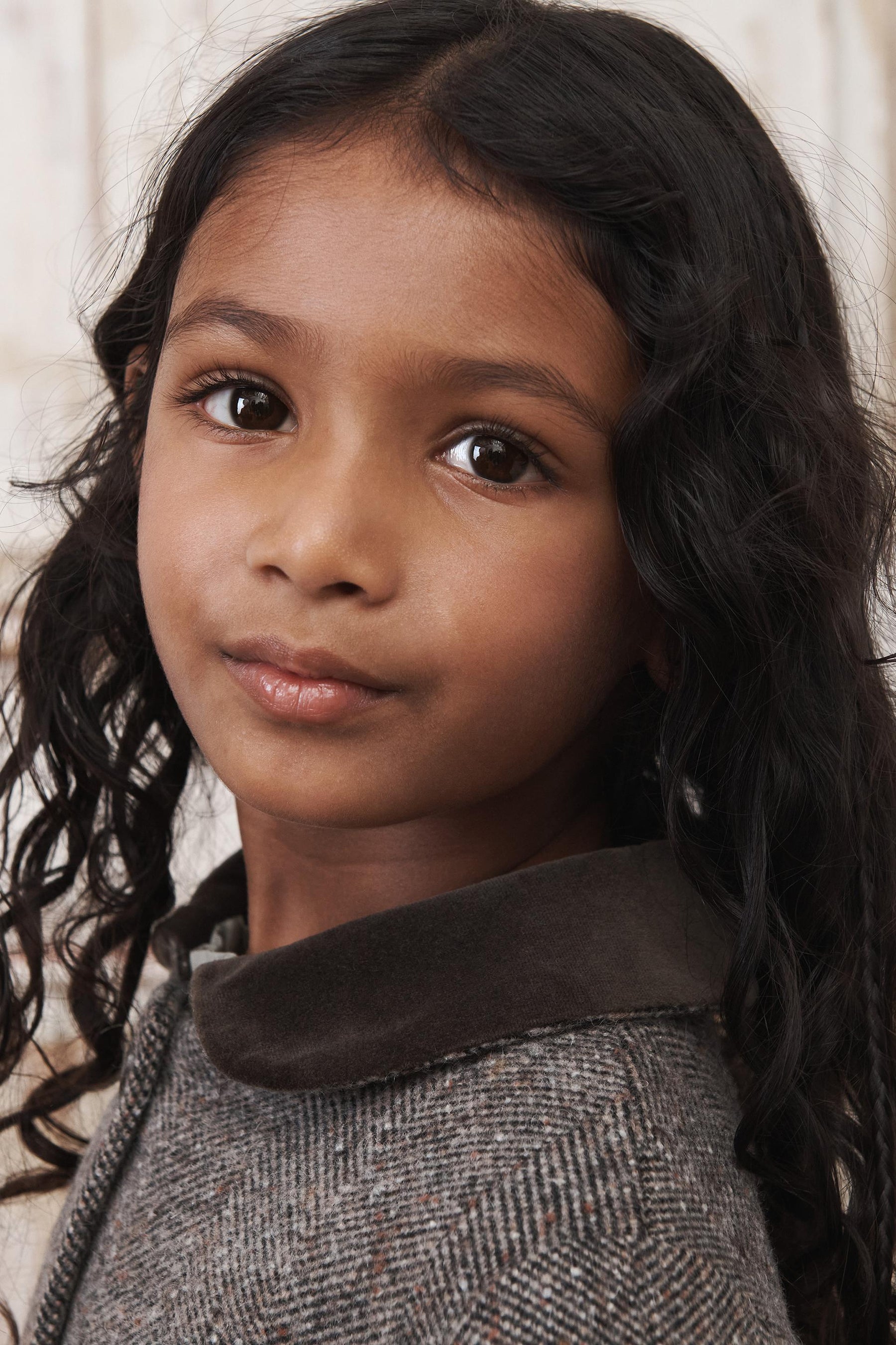 Velvet Peter Pan Wool Coat - Image 3