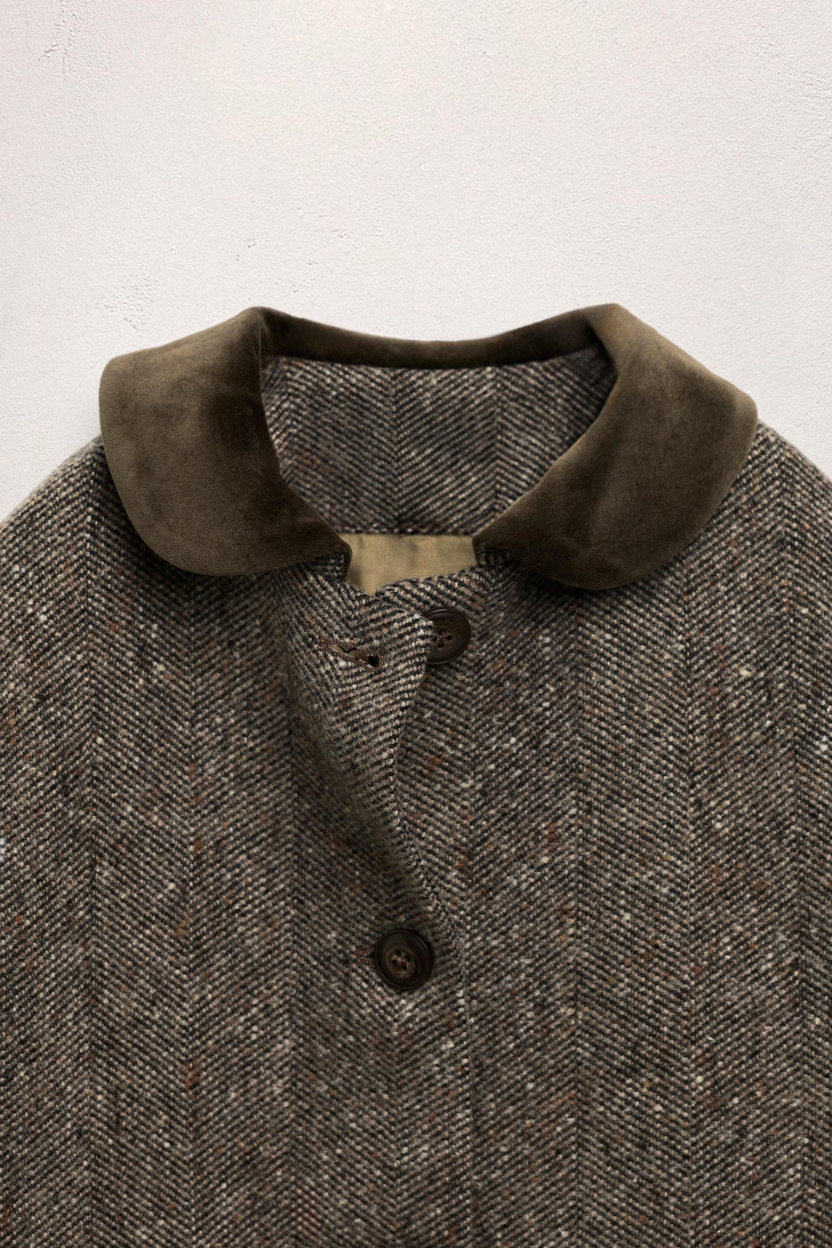 Velvet Peter Pan Wool Coat - Image 2