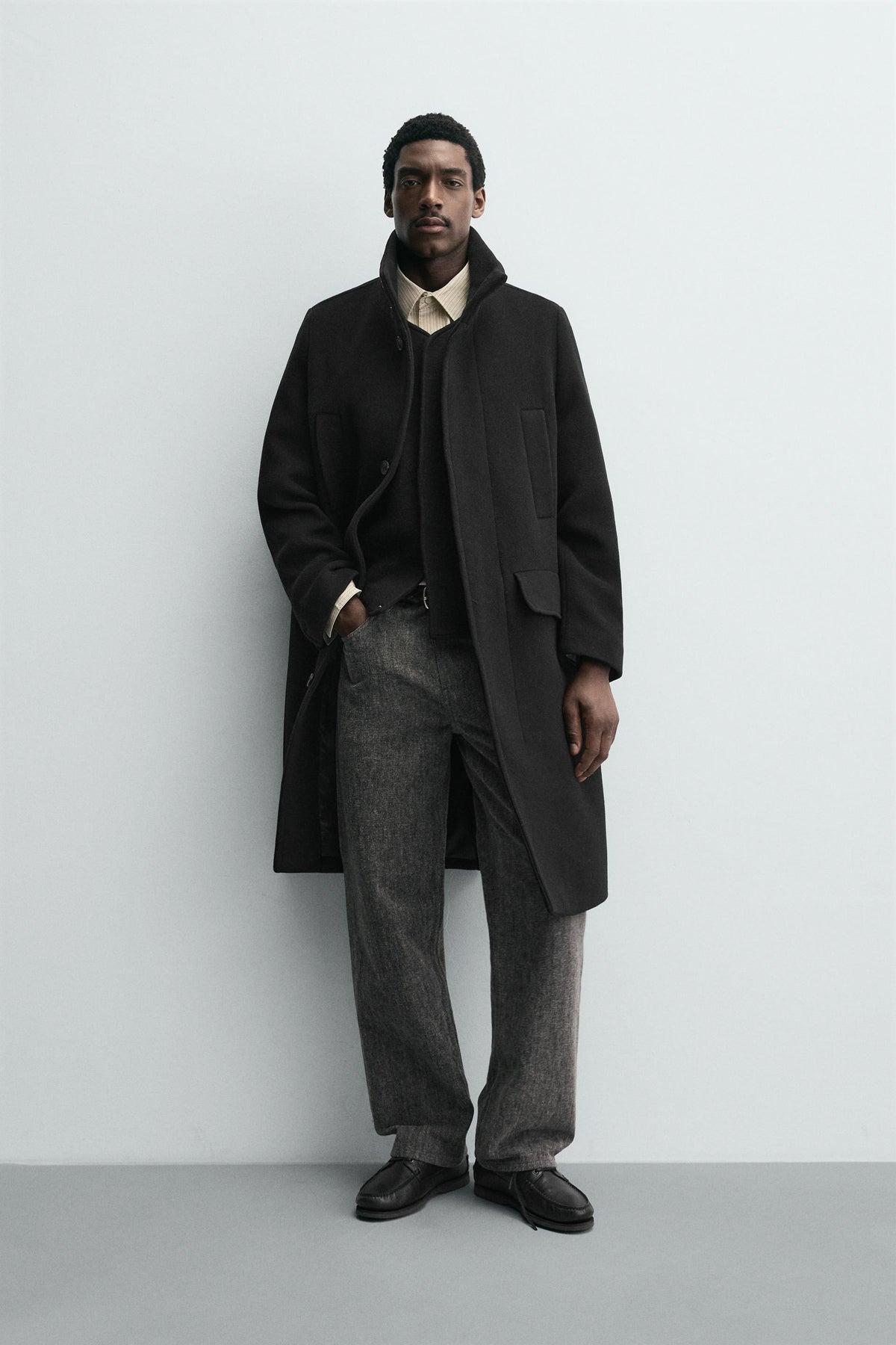 LONG WOOL COAT - Image 1